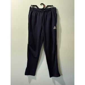 Reebok Pants Mens Size Medium Blue Slim Elastic Track Running Joggers Sweatpants